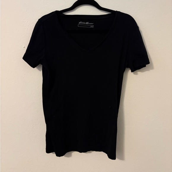 Eddie Bauer Tops - Eddie Bauer Classic Black V-Neck Tee